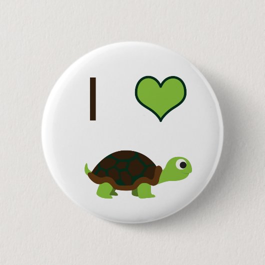 Ik hou van schildpadden ronde button 5,7 cm (Voorkant)