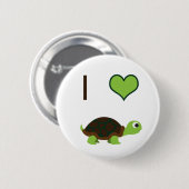 Ik hou van schildpadden ronde button 5,7 cm (Voorkant /achterkant)