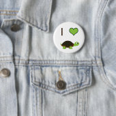Ik hou van schildpadden ronde button 5,7 cm (In situ)