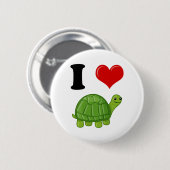 Ik hou van schildpadden ronde button 5,7 cm (Voorkant /achterkant)