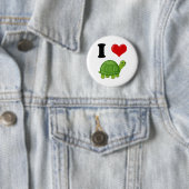 Ik hou van schildpadden ronde button 5,7 cm (In situ)