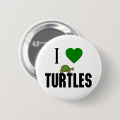 Ik hou van schildpadden ronde button 5,7 cm (Voorkant /achterkant)