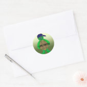 Ik hou van schildpadden ronde sticker (Envelop)