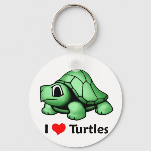 Ik hou van schildpadden sleutelhanger (Voorkant)