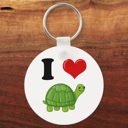 Ik hou van schildpadden sleutelhanger (Voorkant)