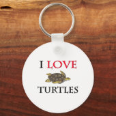 Ik hou van schildpadden sleutelhanger (Voorkant)