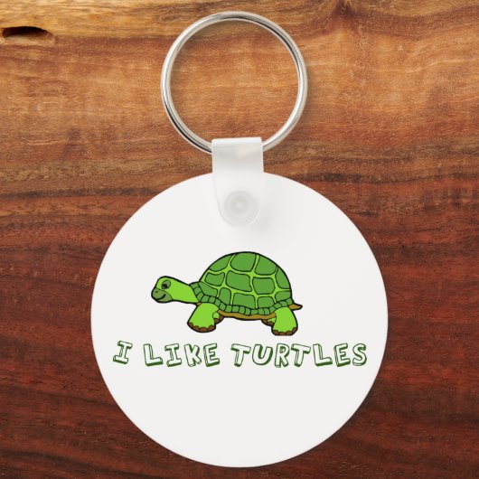 Ik hou van schildpadden sleutelhanger (Achterkant)