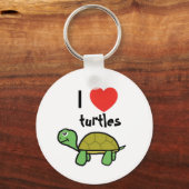 Ik hou van schildpadden sleutelhanger (Voorkant)