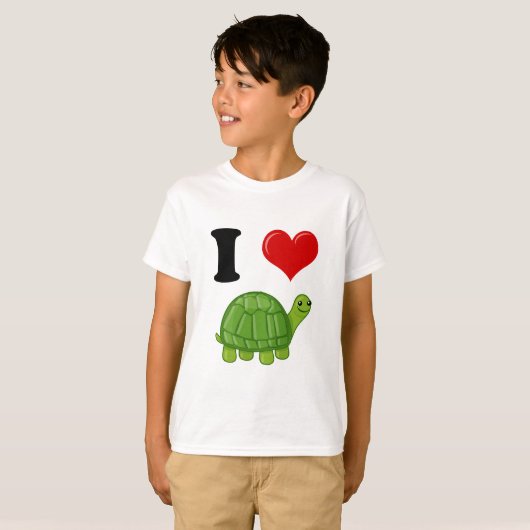 Ik hou van schildpadden t-shirt (Voorkant volledig)