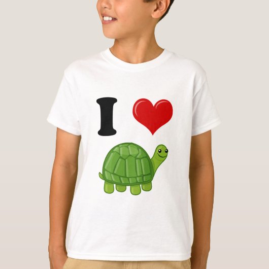 Ik hou van schildpadden t-shirt (Voorkant)