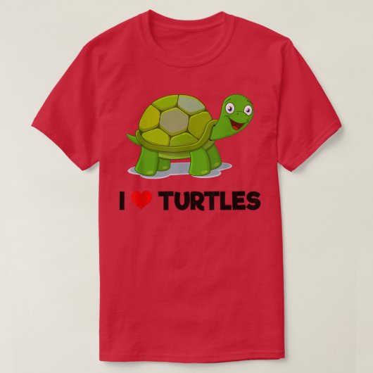 Ik hou van schildpadden T-shirt (Design voorkant)