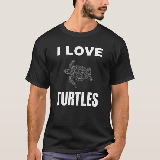 Ik hou van schildpadden t-shirt (Voorkant)