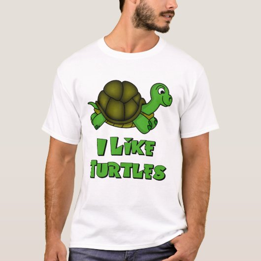 Ik hou van schildpadden t-shirt (Voorkant)