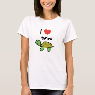 Ik hou van schildpadden t-shirt