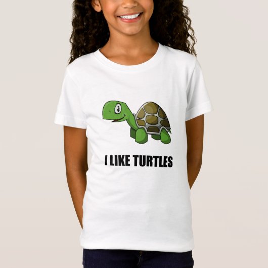 Ik hou van schildpadden t-shirt (Voorkant)