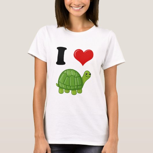 Ik hou van schildpadden t-shirt (Voorkant)