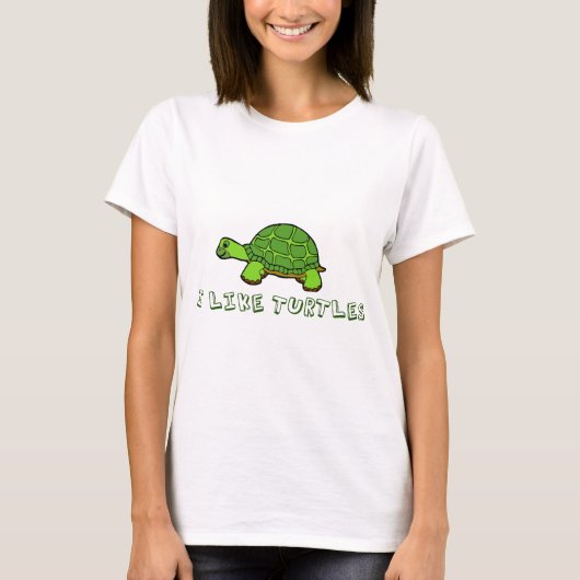 Ik hou van schildpadden t-shirt (Voorkant)