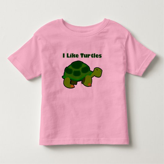 Ik hou van schildpadden - Toddler Fine Jersey T-Sh Kinder Shirts (Voorkant)