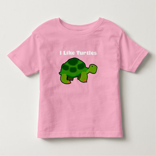 Ik hou van schildpadden - Toddler Fine Jersey T-Sh Kinder Shirts (Voorkant)