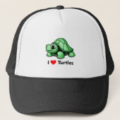 Ik hou van schildpadden trucker pet (Voorkant)