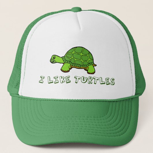 Ik hou van schildpadden trucker pet (Voorkant)