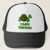 Ik hou van schildpadden trucker pet (Voorkant)