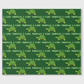 Ik hou van schildpadschildpad cadeaupapier (Vlak)
