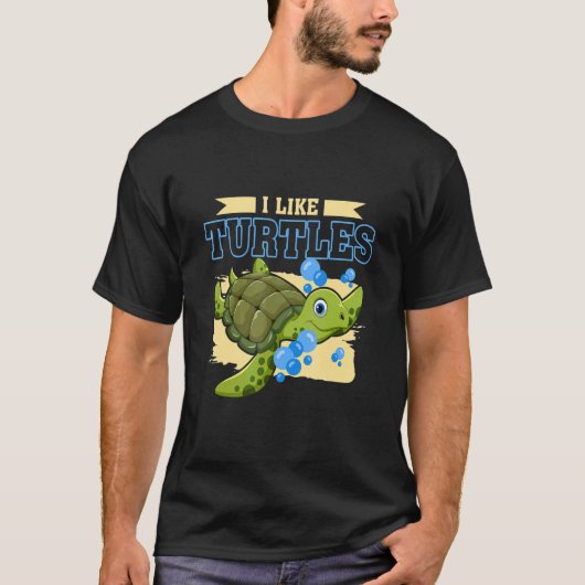 Ik hou van schildpadschildpad van de dierentuin va t-shirt (Voorkant)