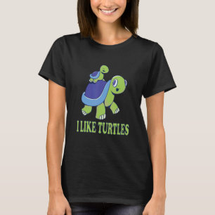 Ik hou van schildpadschildpadschildpadden van mama t-shirt
