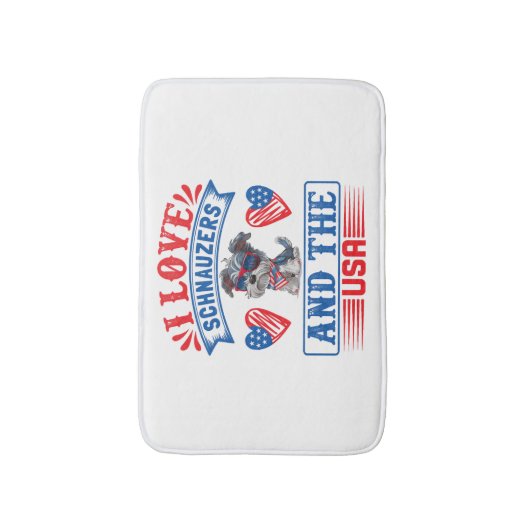 Ik hou van Schnauzers en de VS Badmat (Voorkant Verticaal)