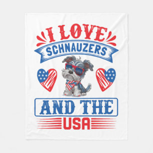 Ik hou van Schnauzers en de VS Fleece Deken