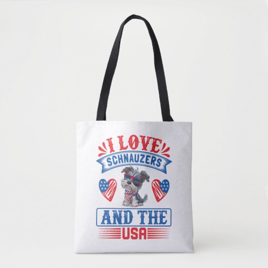 Ik hou van Schnauzers en de VS Tote Bag (Voorkant)