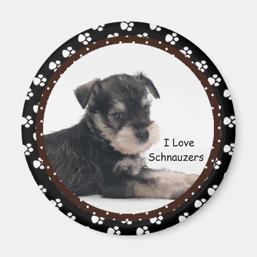 Ik hou van Schnauzers Magnet (Voorkant)