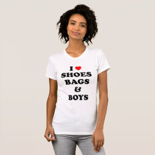 Ik hou van schoenen en jongens t-shirt