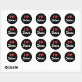 Ik hou van schoenen ronde sticker (Vel)