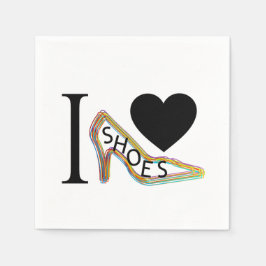 Ik hou van schoenen servet