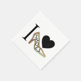 Ik hou van schoenen servet