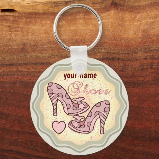 Ik hou van schoenen sleutelhanger (Voorkant)