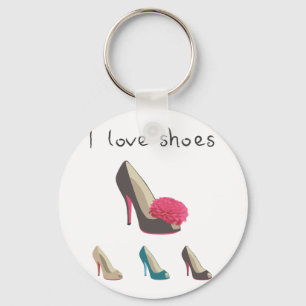 Ik hou van schoenen sleutelhanger