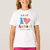 Ik hou van school. AFSTUDEREN Cartoon schattig T-shirt (Voorkant)