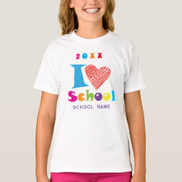 Ik hou van school. AFSTUDEREN Cartoon schattig T-shirt