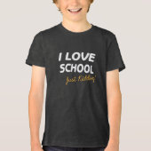 Ik hou van school en maak maar een grapje Tri-Blend shirt (Voorkant)