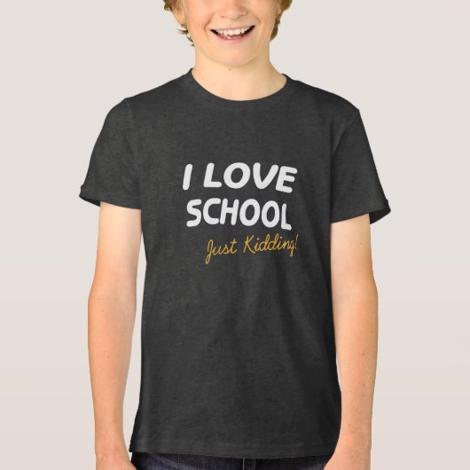 Ik hou van school en maak maar een grapje Tri-Blend shirt (Voorkant)