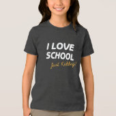 Ik hou van school en maak maar een grapje Tri-Blend shirt (Voorkant)