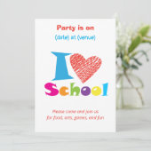 Ik hou van school. Terug naar het Afstuderen Carto Kaart (Staand voorkant)