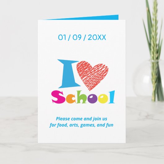 Ik hou van school. Terug naar het Afstuderen Carto Kaart (Voorkant)