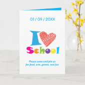 Ik hou van school. Terug naar het Afstuderen Carto Kaart (Gele Bloem)