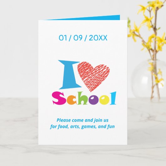 Ik hou van school. Terug naar het Afstuderen Carto Kaart (Gele Bloem)