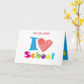 Ik hou van school. Terug naar het Afstuderen Carto Kaart (Gele Bloem)