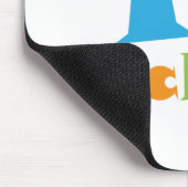 Ik hou van school. Terug naar school. Cartoon Afst Muismat (Hoek)